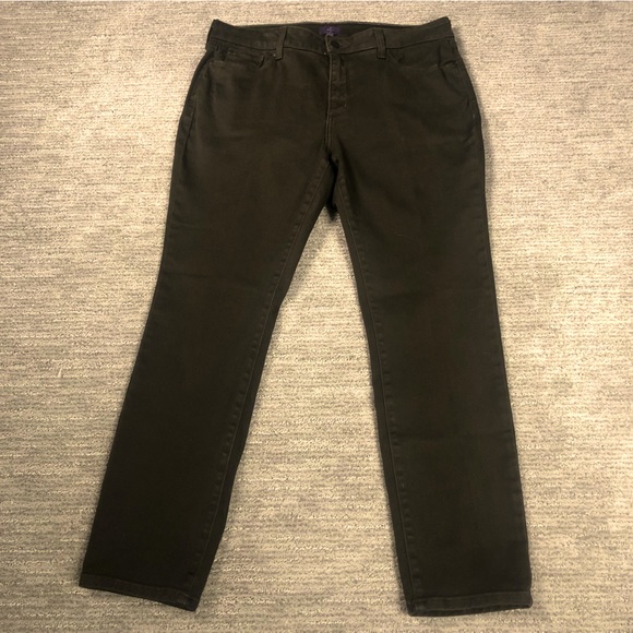 NYDJ Alina Legging Brown Stretch Pants Size 14P - Picture 3 of 9